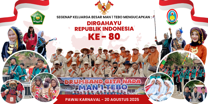 MAN 1 Tebo Meriahkan Karnaval HUT RI ke-80 dengan Barisan Lengkap