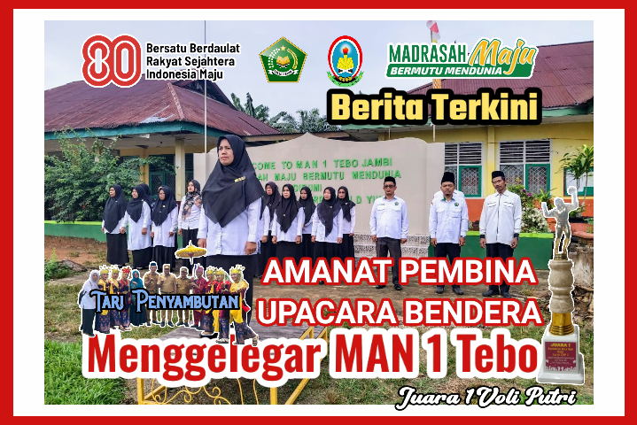 Yusnita, S.Pd.I., Tekankan Kedisiplinan Kunci Sukses di Upacara Bendera MAN 1 Tebo