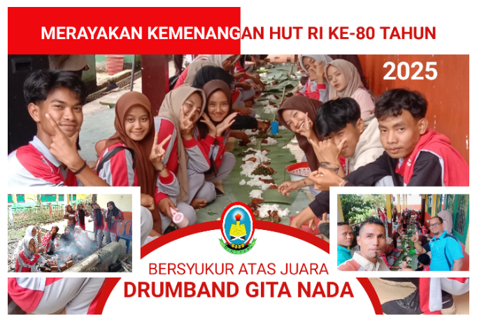 RAYAKAN HUT RI KE-80 DAN RAIH JUARA, MAN 1 TEBO GELAR MAKAN BERSAMA UNTUK RASA SYUKUR