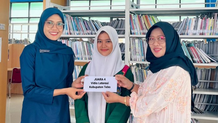 Riskia, Siswi MAN 1 Tebo, Raih Juara Lomba Vidio Leterasi